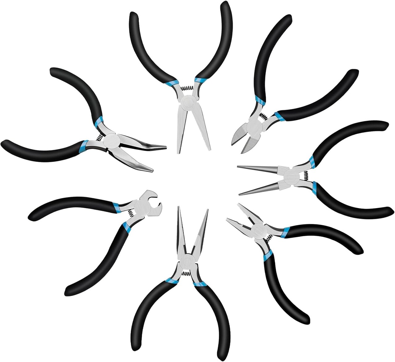 Jewelry Pliers Set,NOEAIKE 7-Pack Jewelry Supplies Making Tools Pliers Wire Cutters,Needle Nose,Bent Nose,Long Nose,Round Nose,Diagonal,Linesman for Jewelry Making, Beading/Craft/Bracelet Making